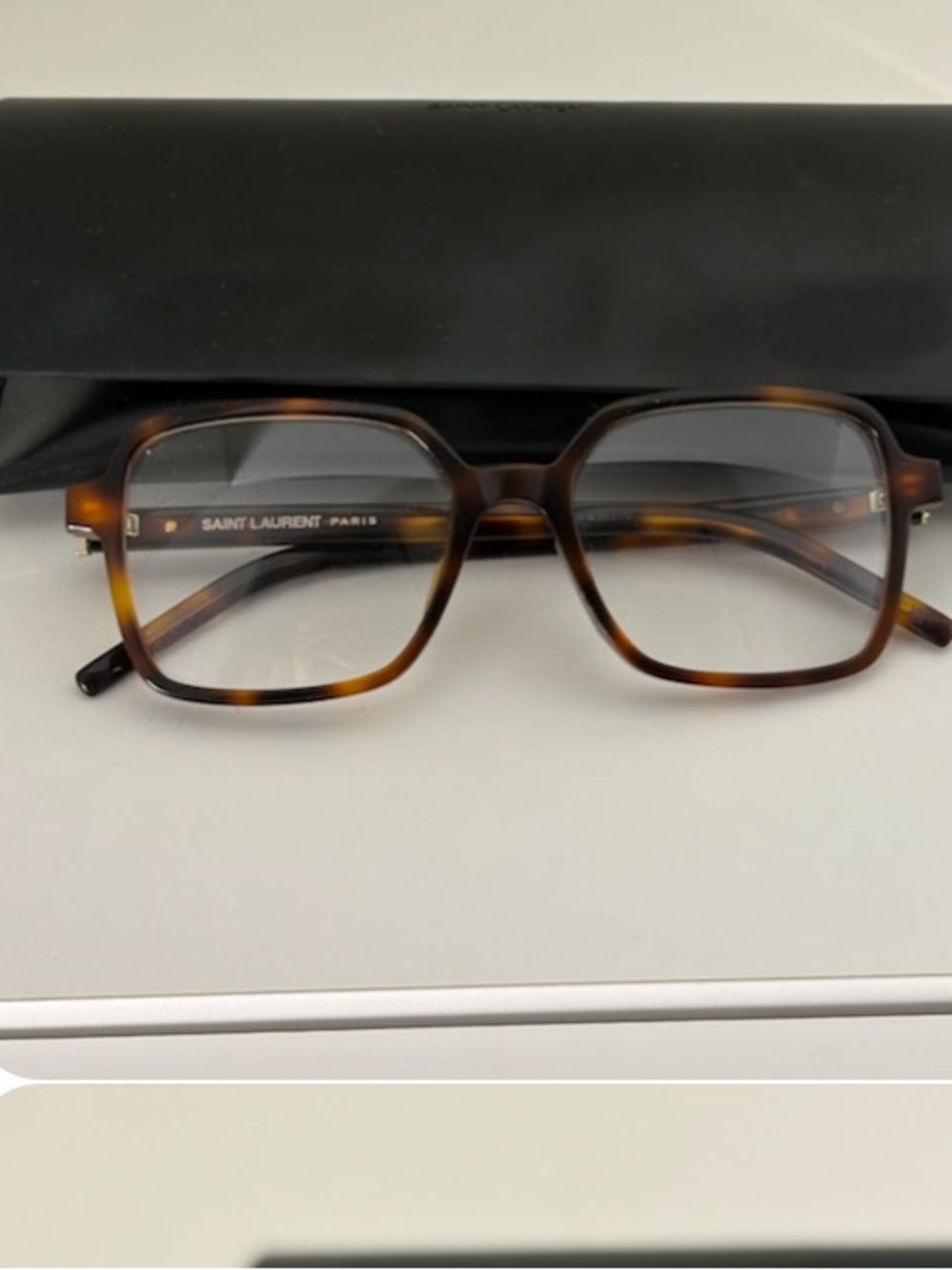 Saint Laurent Tortoiseshell Square-Angled Optical Frames